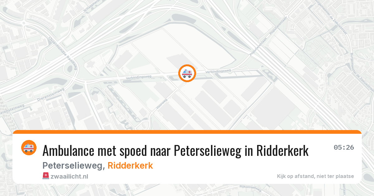 Ambulance met spoed naar Peterselieweg in Ridderkerk — 11 aug 2026