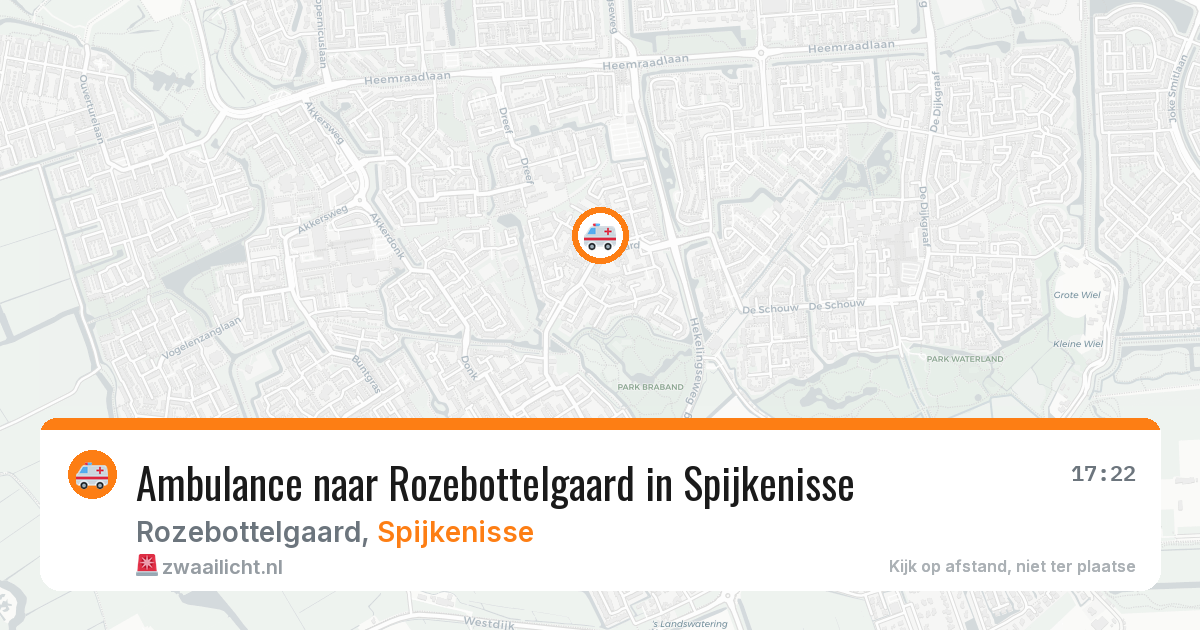 Ambulance naar Rozebottelgaard in Spijkenisse — 17 mei 2026