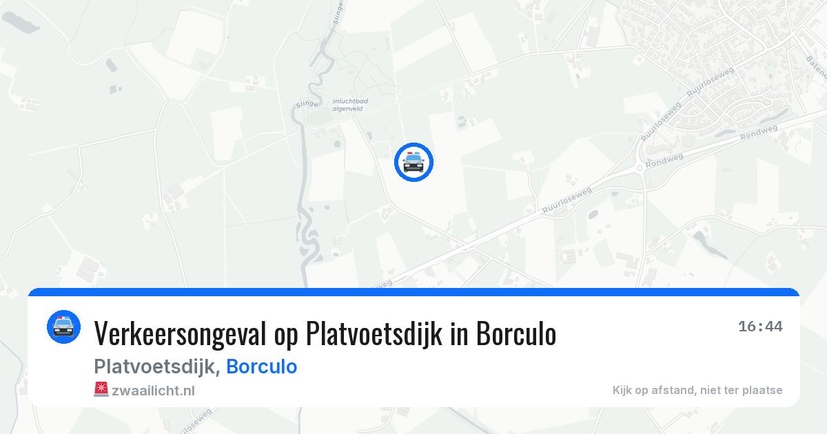 Verkeersongeval op Platvoetsdijk in Borculo — 14 jun 2026