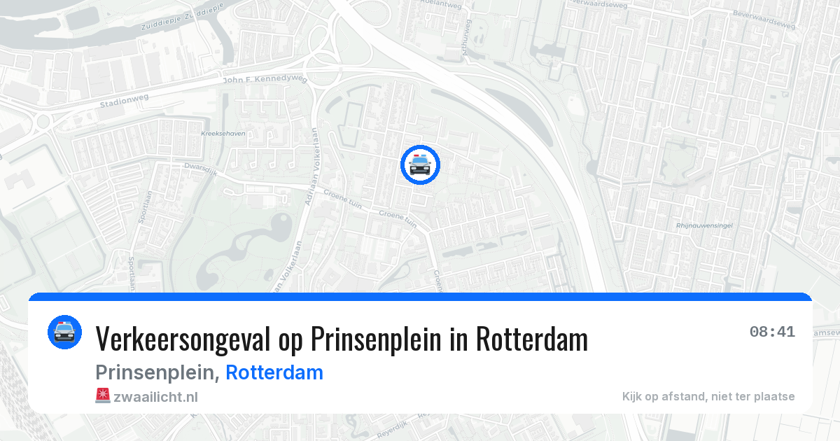Verkeersongeval op Prinsenplein in Rotterdam — 29 jan 2026