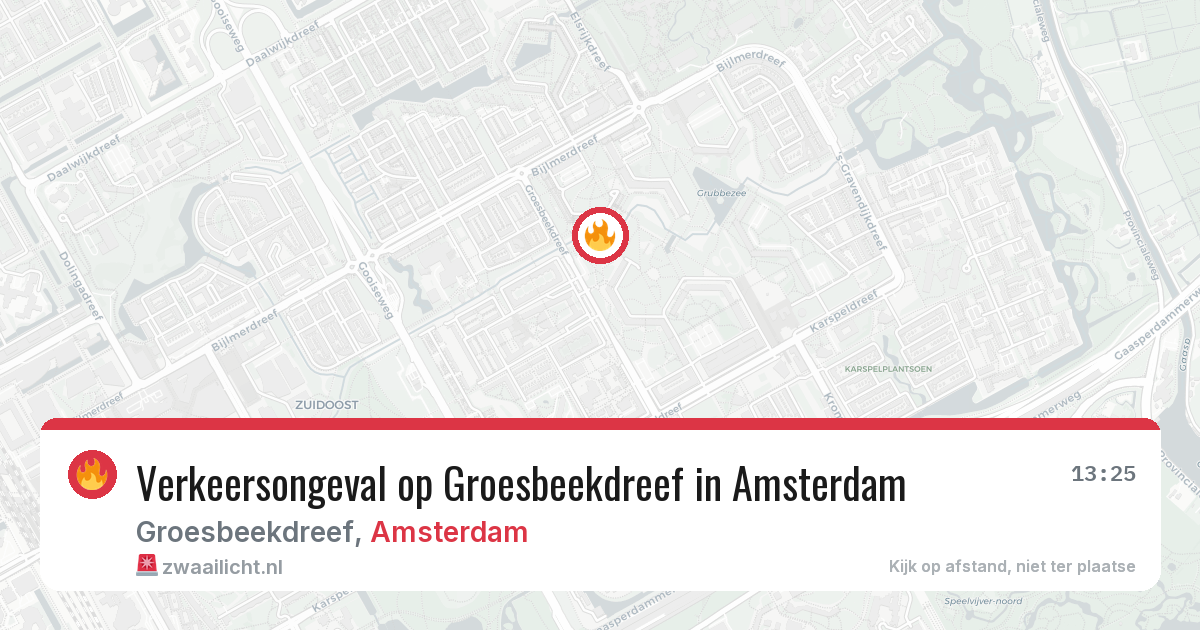 Verkeersongeval op Groesbeekdreef in Amsterdam — 5 jun 2026