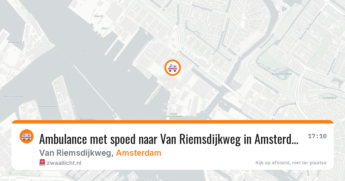 Ambulance met spoed naar Van Riemsdijkweg in Amsterdam — 12 mei 2026