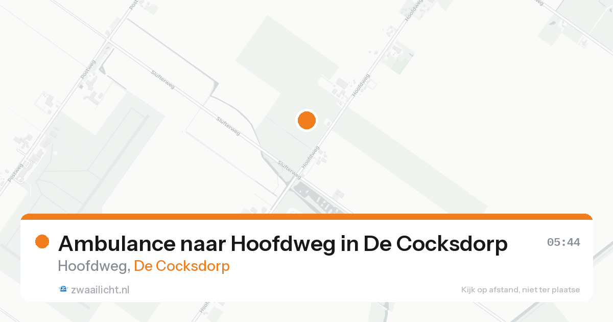 Ambulance naar Hoofdweg in De Cocksdorp — 23 aug 2026