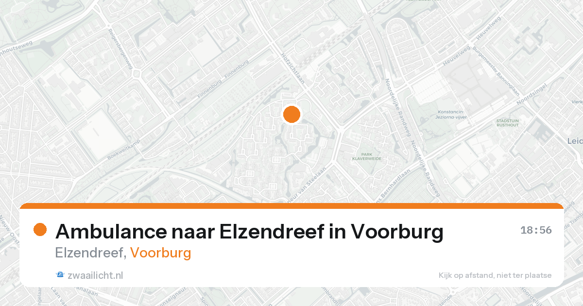 Ambulance naar Elzendreef in Voorburg — 20 aug 2026