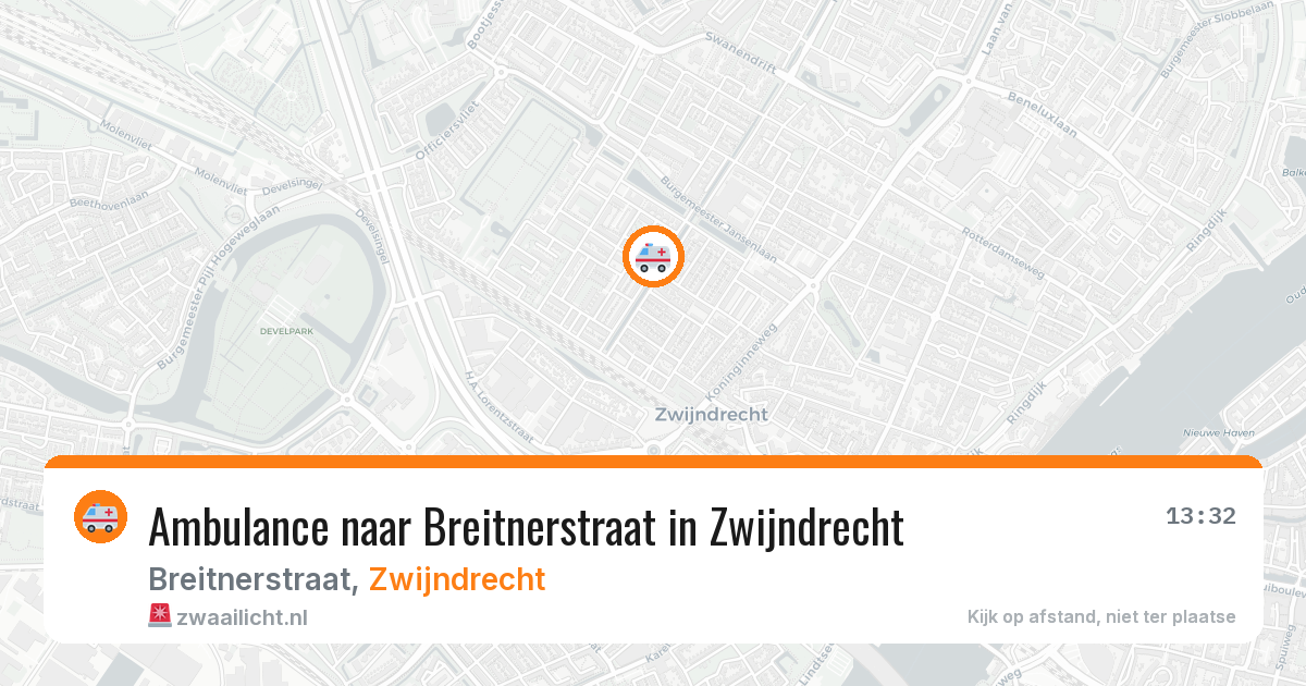 Ambulance naar Breitnerstraat in Zwijndrecht — 5 aug 2026