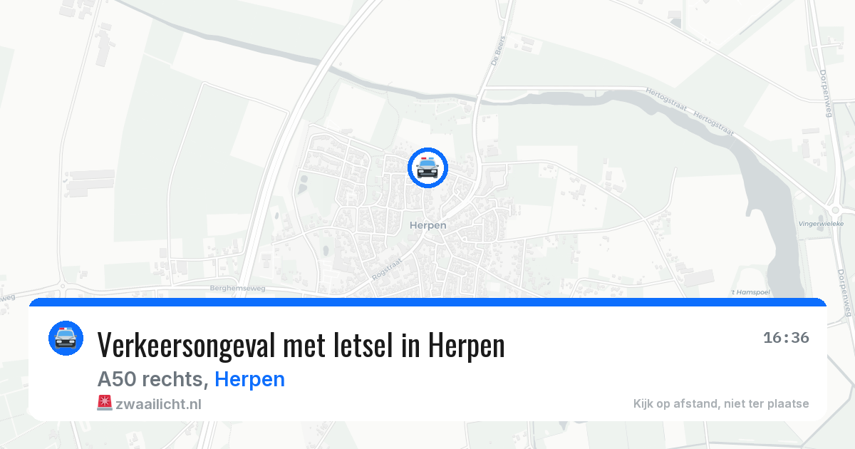 Verkeersongeval met letsel in Herpen — 18 jul 2026