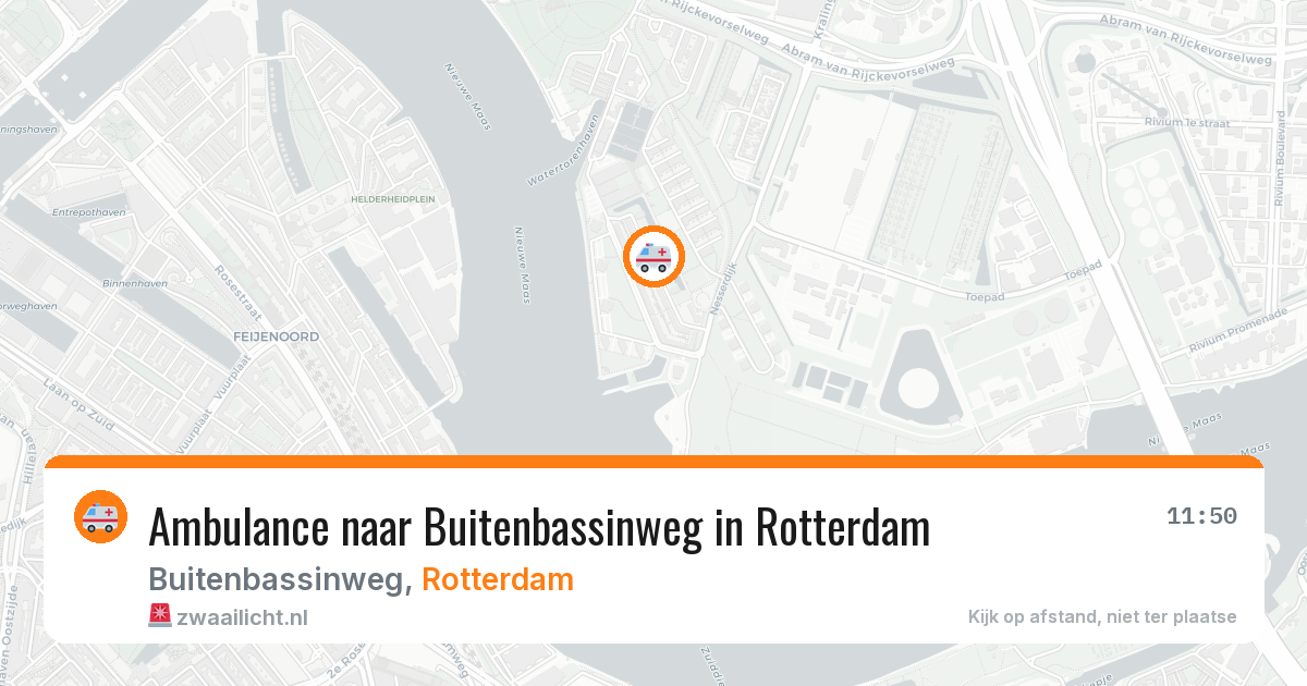 Ambulance naar Buitenbassinweg in Rotterdam — 4 mei 2026