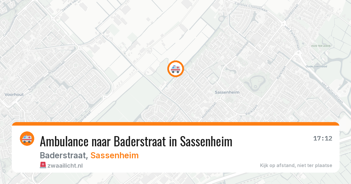 Ambulance naar Baderstraat in Sassenheim — 21 apr 2026