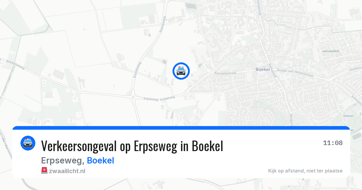 Verkeersongeval op Erpseweg in Boekel — 4 aug 2026