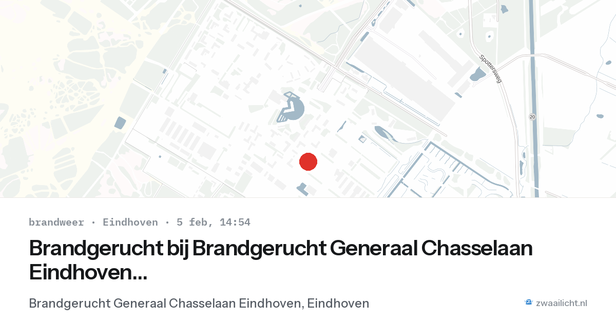 Brandgerucht bij Brandgerucht Generaal Chasselaan Eindhoven in Eindhoven — 5 feb 2026
