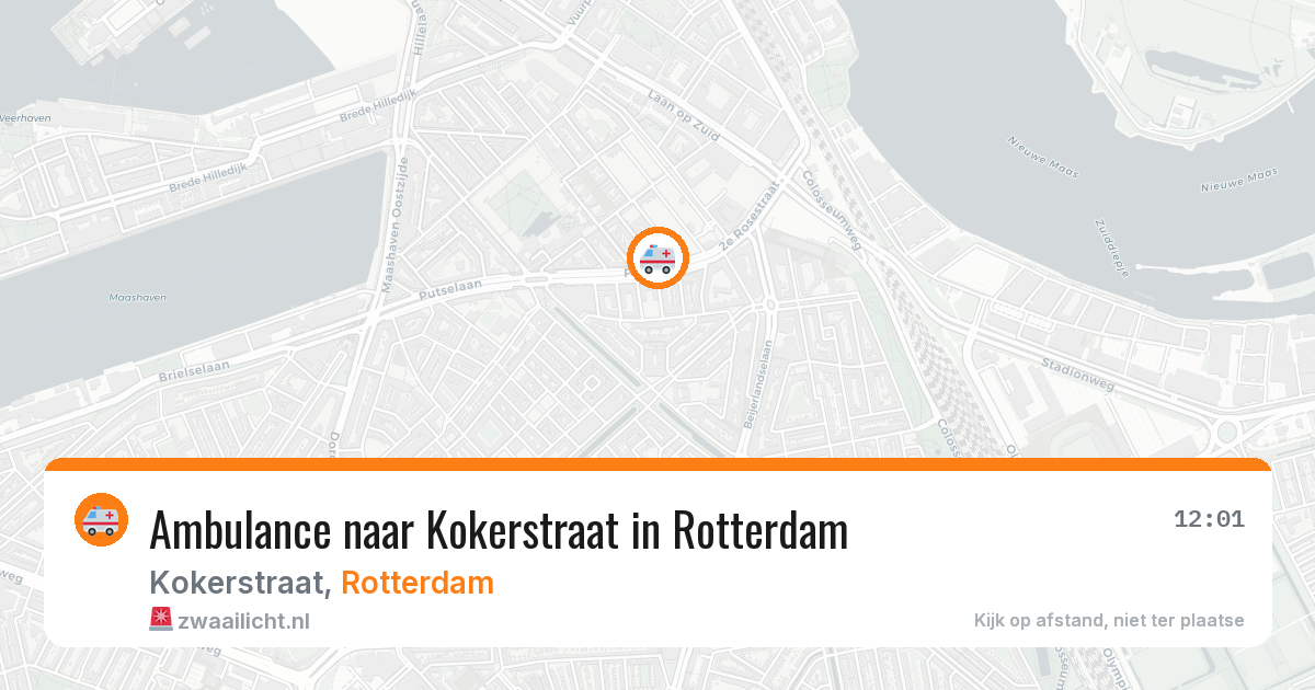 Ambulance naar Kokerstraat in Rotterdam — 2 aug 2026