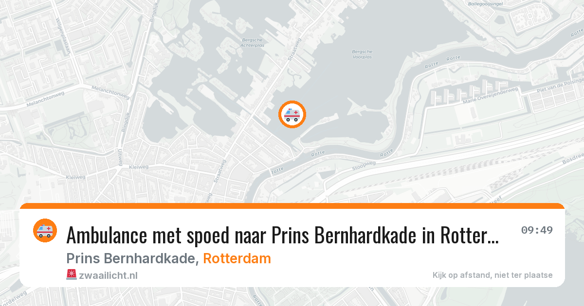 Ambulance met spoed naar Prins Bernhardkade in Rotterdam — 7 aug 2026
