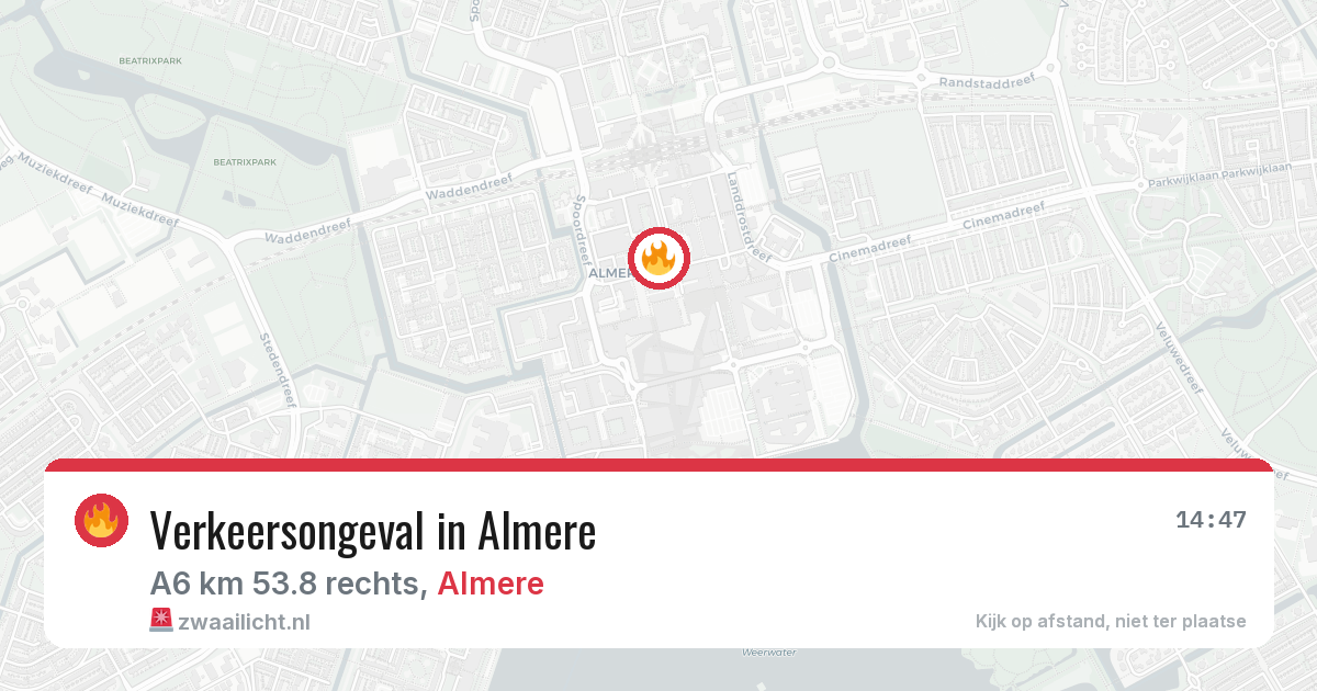 Verkeersongeval in Almere — 21 jun 2026
