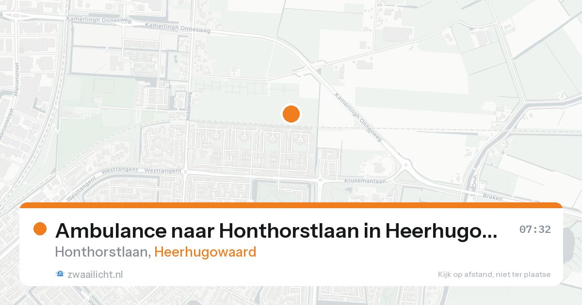 Ambulance naar Honthorstlaan in Heerhugowaard — 8 jun 2026