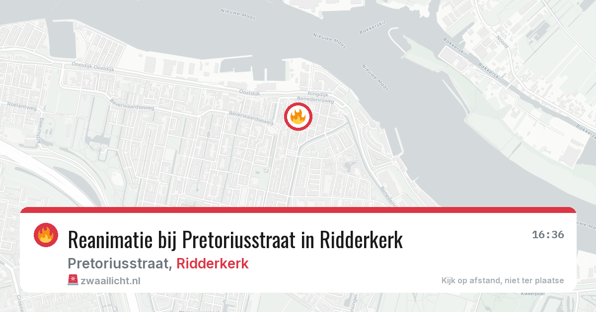 Reanimatie bij Pretoriusstraat in Ridderkerk — 25 mrt 2026