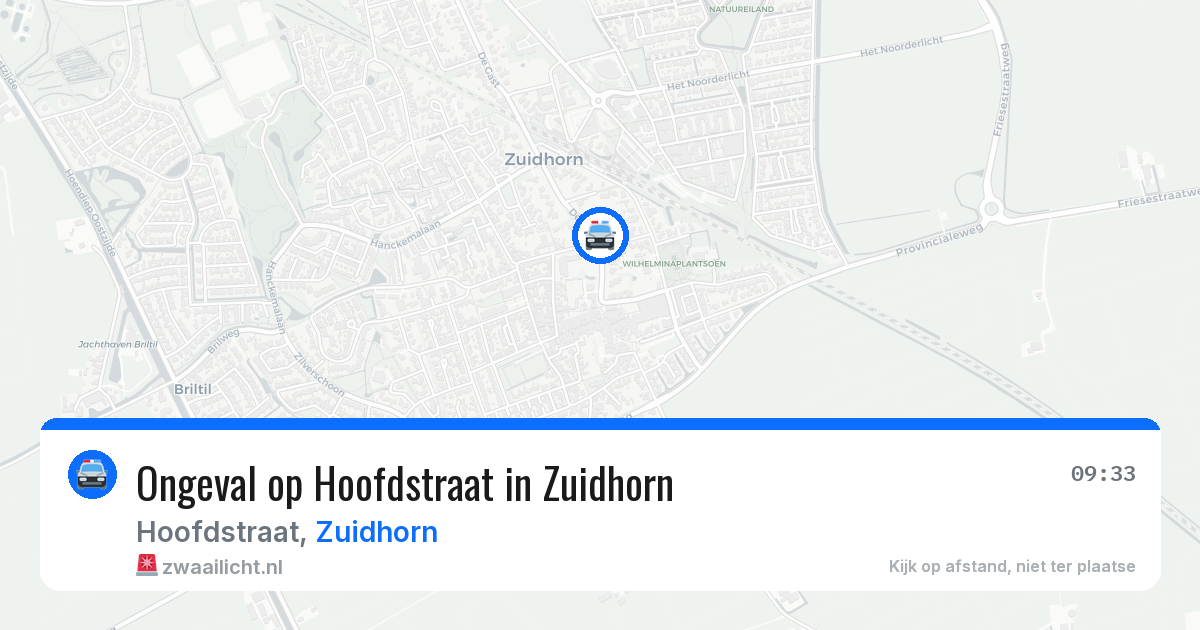 Ongeval op Hoofdstraat in Zuidhorn — 24 jul 2026