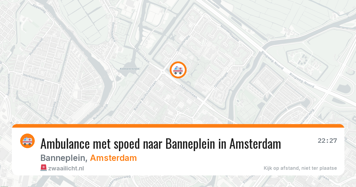Ambulance met spoed naar Banneplein in Amsterdam — 8 jun 2026