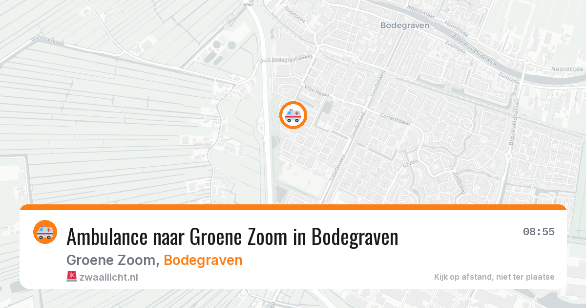 Ambulance naar Groene Zoom in Bodegraven — 4 aug 2026