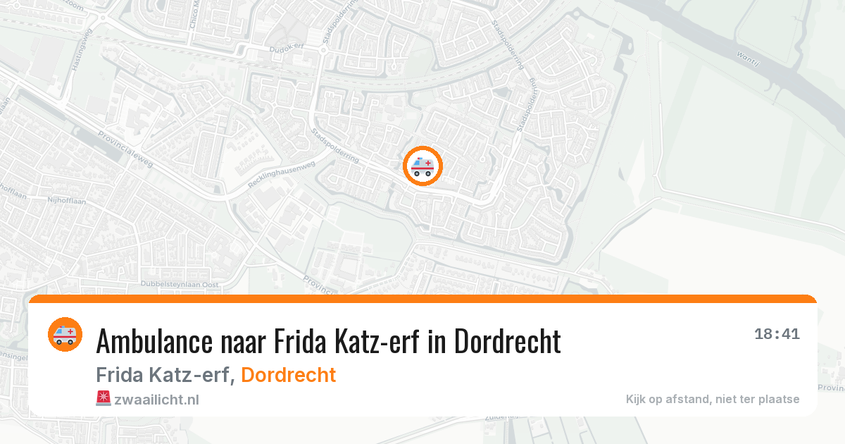 Ambulance naar Frida Katz-erf in Dordrecht — 21 mrt 2026