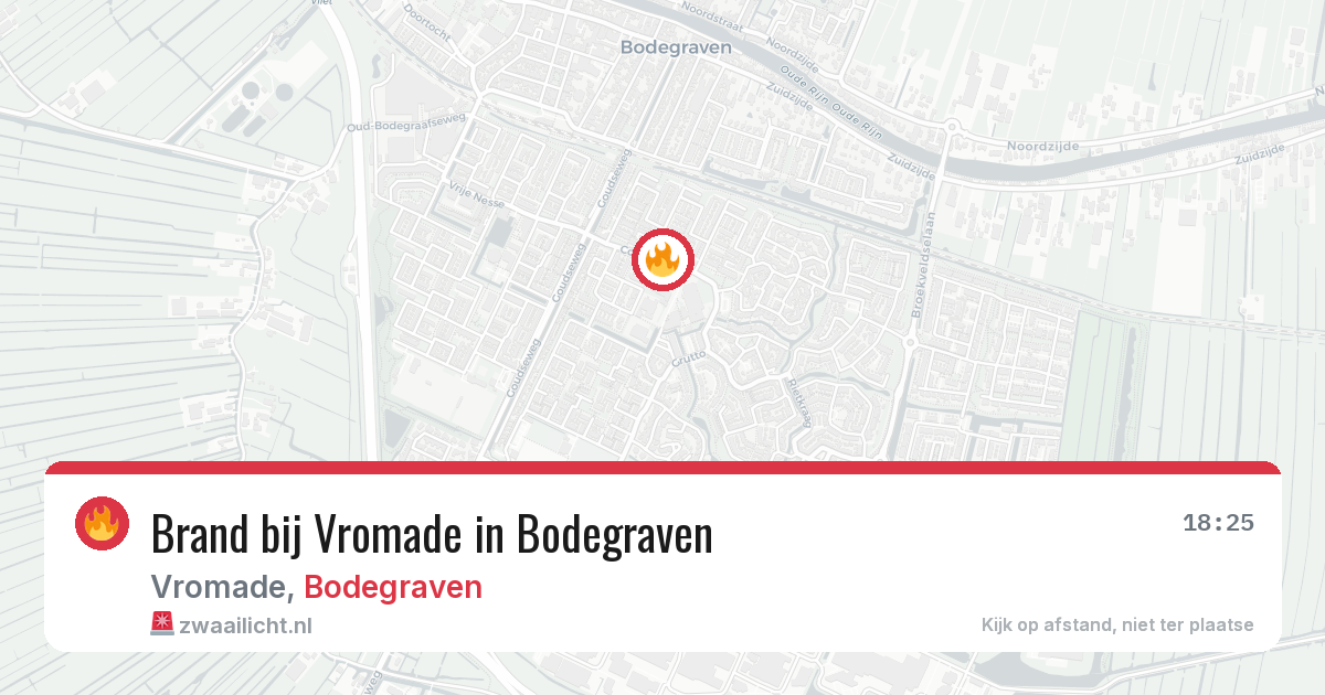 Brand bij Vromade in Bodegraven — 2 aug 2026