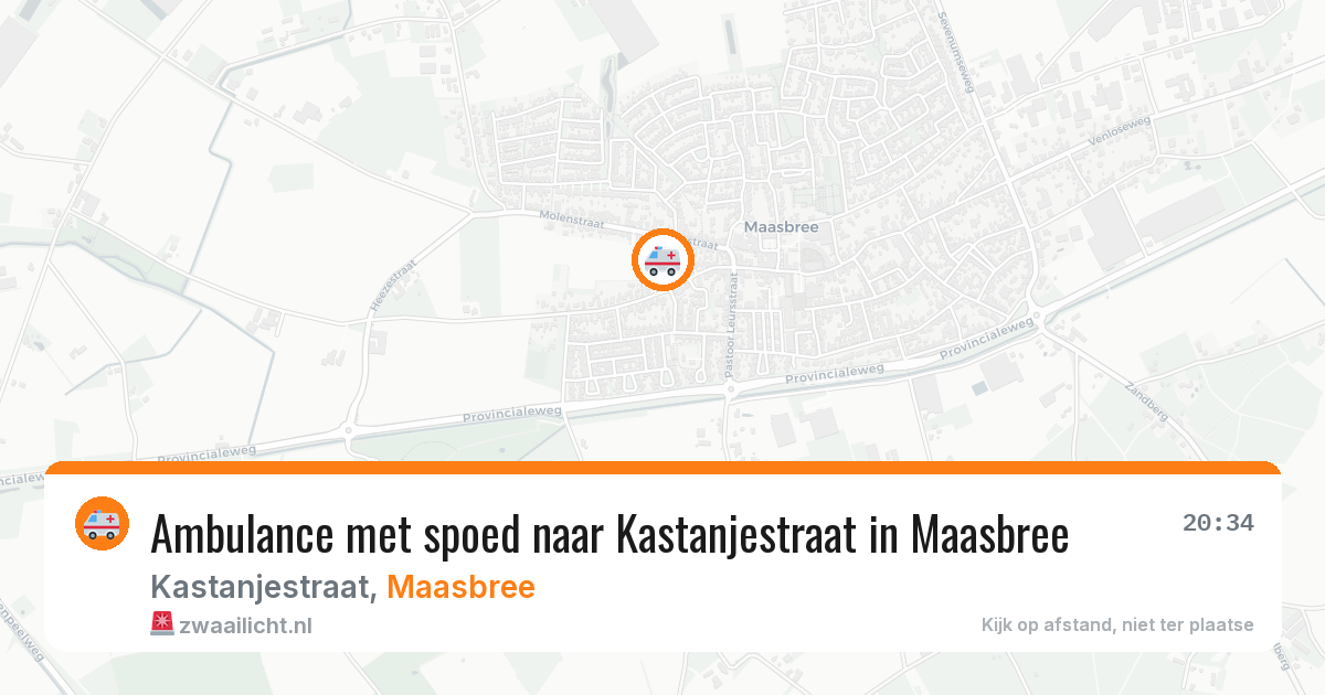 Ambulance met spoed naar Kastanjestraat in Maasbree — 15 jun 2026