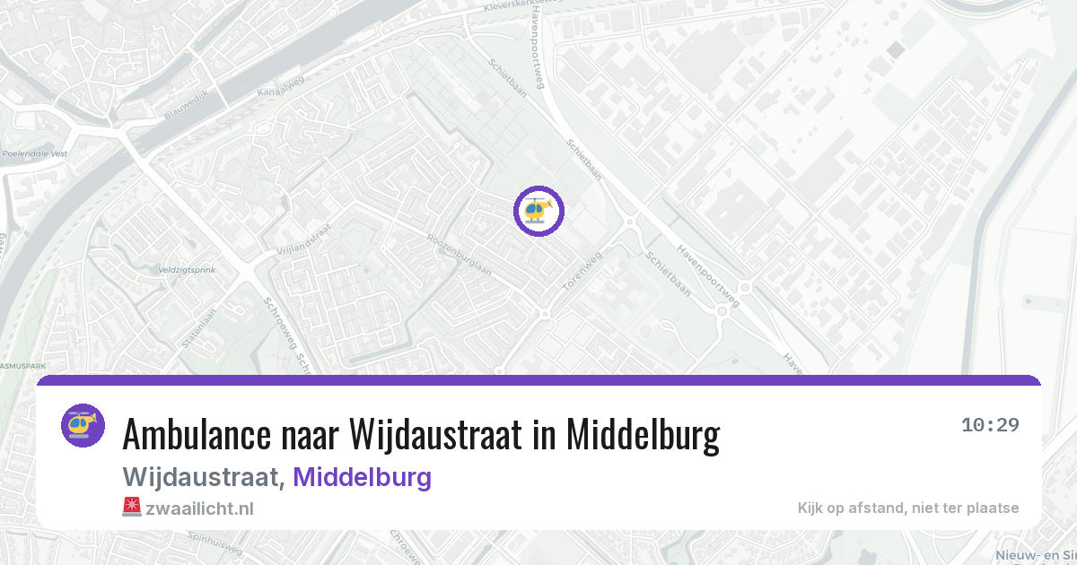 Ambulance naar Wijdaustraat in Middelburg — 29 jul 2026