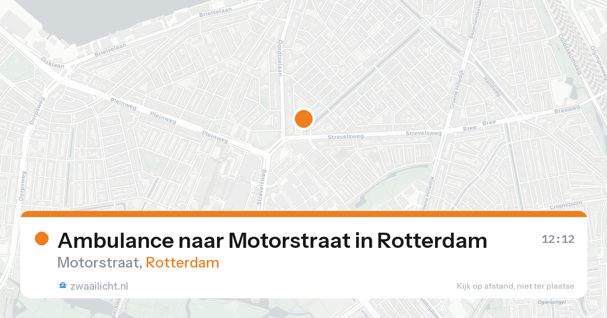 Ambulance naar Motorstraat in Rotterdam — 1 jul 2026