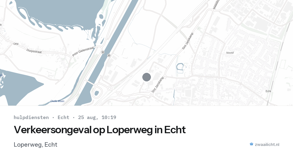 Verkeersongeval op Loperweg in Echt — 25 aug 2026