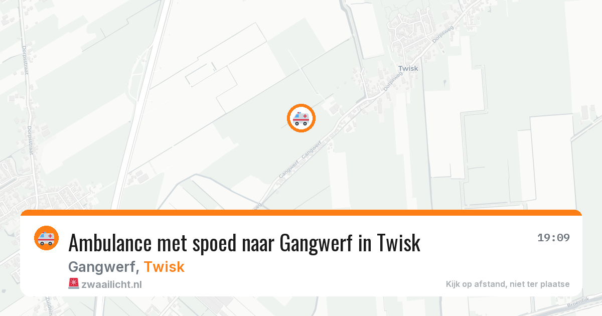 Ambulance met spoed naar Gangwerf in Twisk — 3 aug 2026