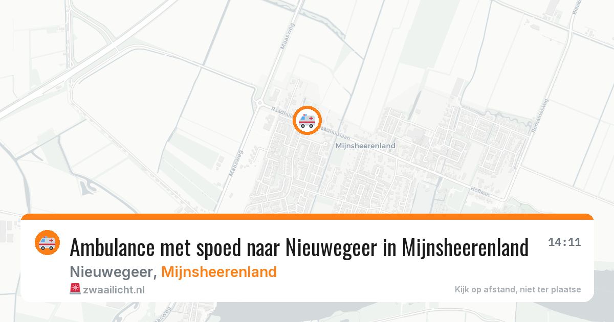 Ambulance met spoed naar Nieuwegeer in Mijnsheerenland — 8 apr 2026
