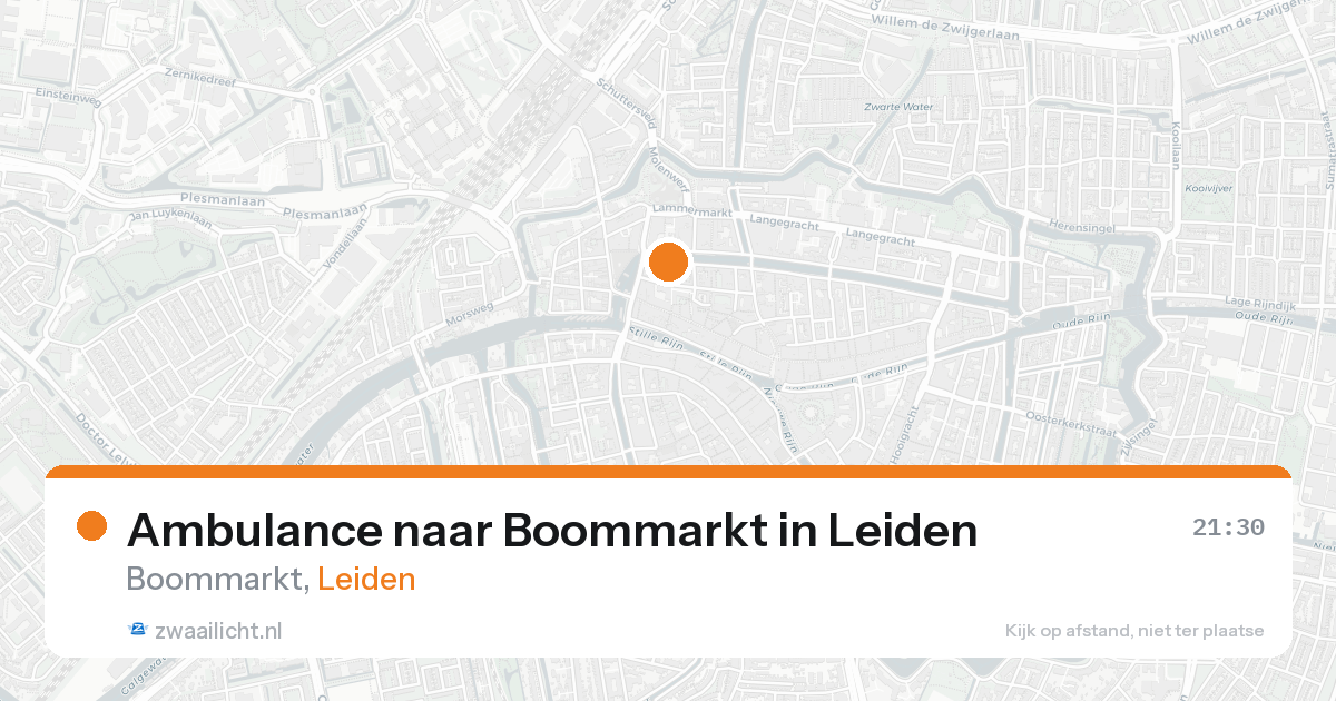 Ambulance naar Boommarkt in Leiden — 22 aug 2026