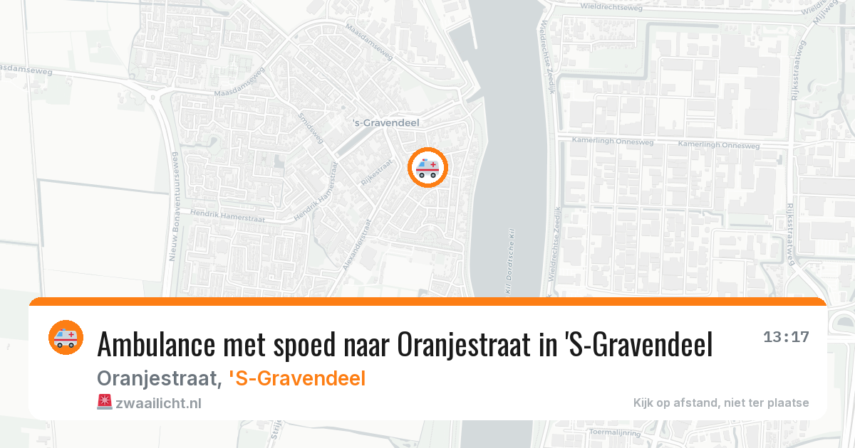 Ambulance met spoed naar Oranjestraat in 'S-Gravendeel — 3 mei 2026