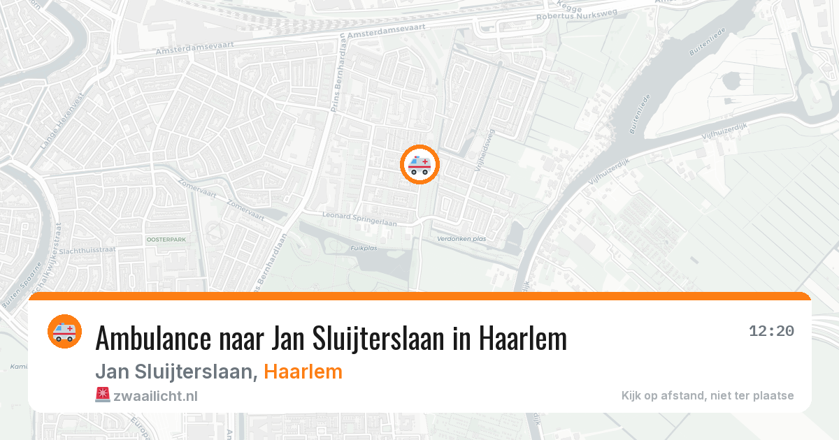 Ambulance naar Jan Sluijterslaan in Haarlem — 2 apr 2026