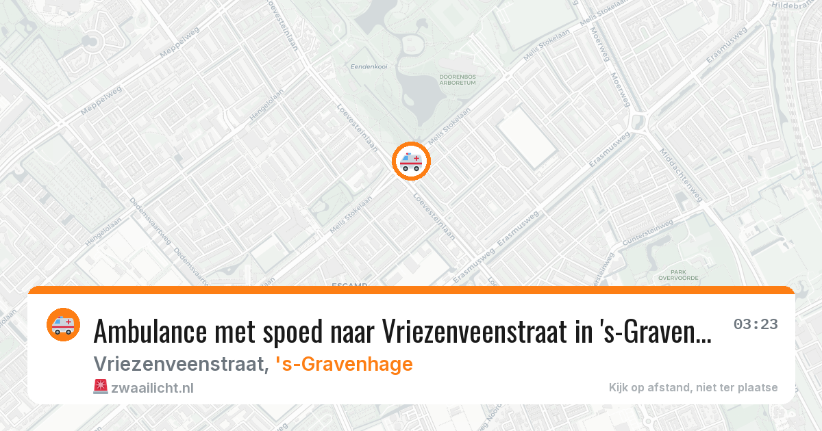 Ambulance met spoed naar Vriezenveenstraat in 's-Gravenhage — 22 mei 2026