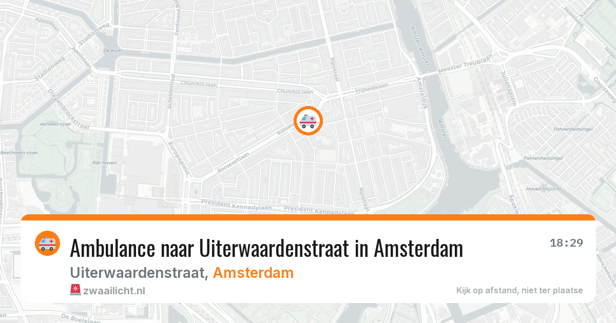 Ambulance naar Uiterwaardenstraat in Amsterdam — 17 jun 2026
