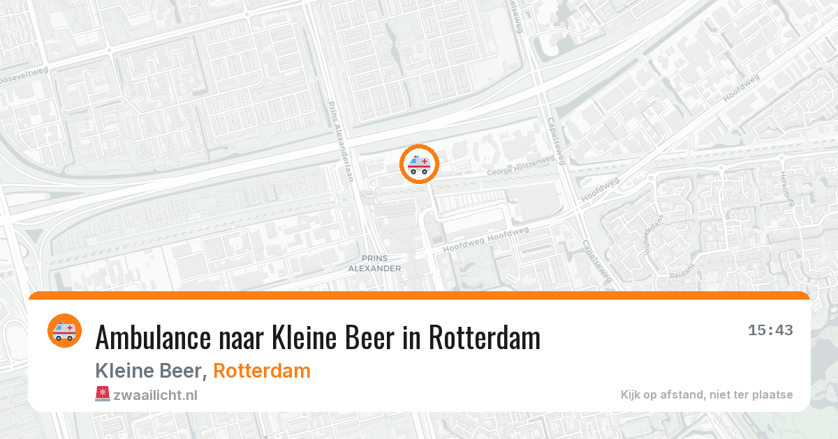 Ambulance naar Kleine Beer in Rotterdam — 25 mei 2026
