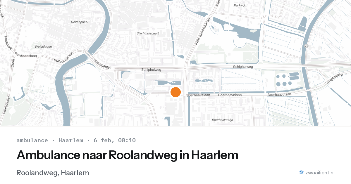 Ambulance naar Roolandweg in Haarlem — 5 feb 2026