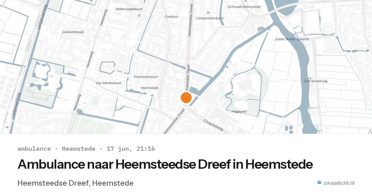 Ambulance naar Heemsteedse Dreef in Heemstede — 17 jun 2026
