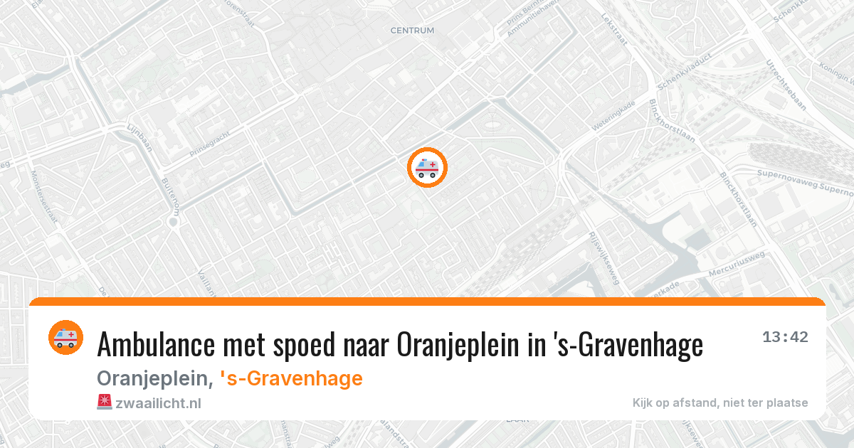 Ambulance met spoed naar Oranjeplein in 's-Gravenhage — 8 mei 2026