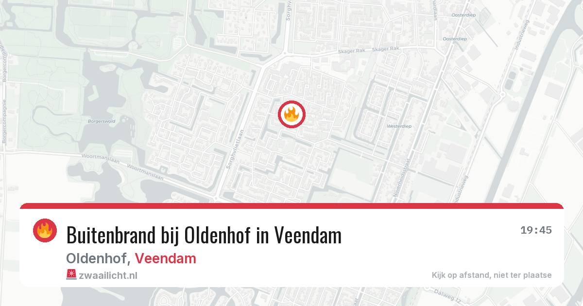 Buitenbrand bij Oldenhof in Veendam — 22 jun 2026