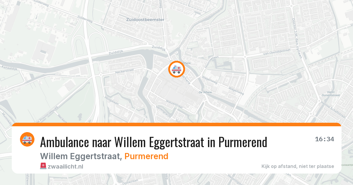 Ambulance naar Willem Eggertstraat in Purmerend — 30 mrt 2026