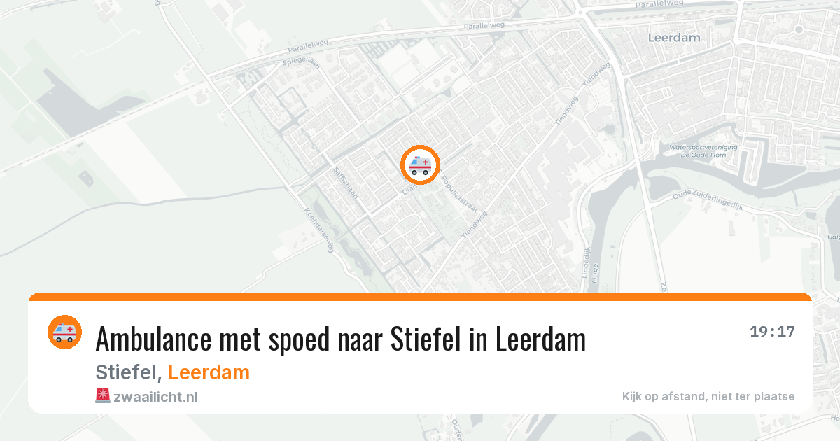 Ambulance met spoed naar Stiefel in Leerdam — 13 aug 2026