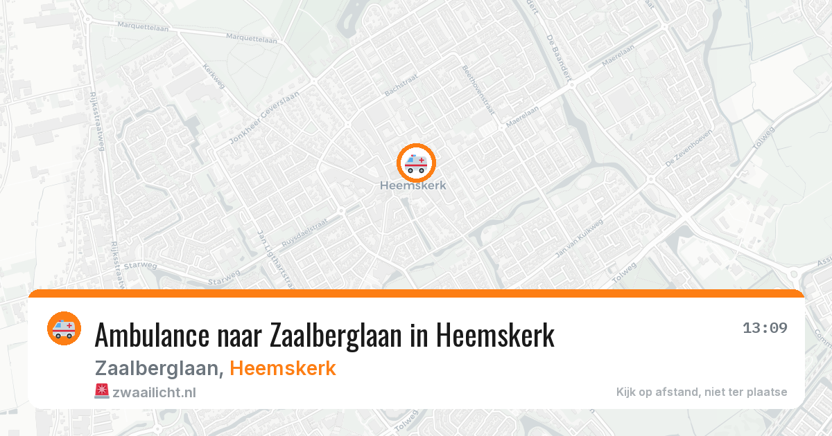 Ambulance naar Zaalberglaan in Heemskerk — 12 aug 2026