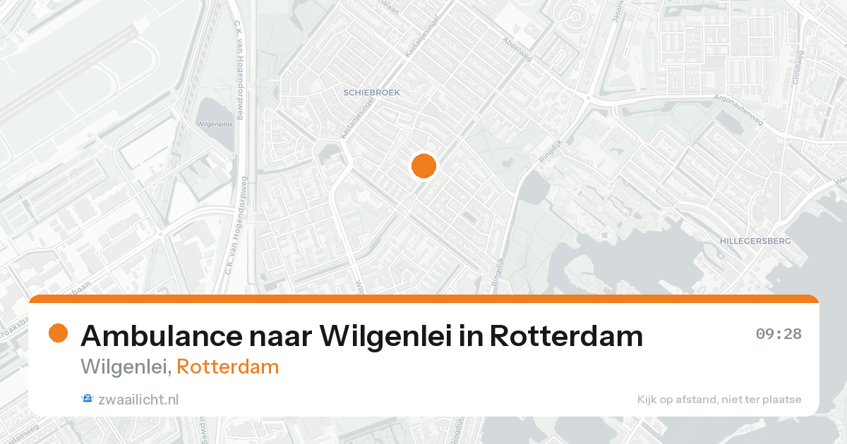 Ambulance naar Wilgenlei in Rotterdam — 22 aug 2026
