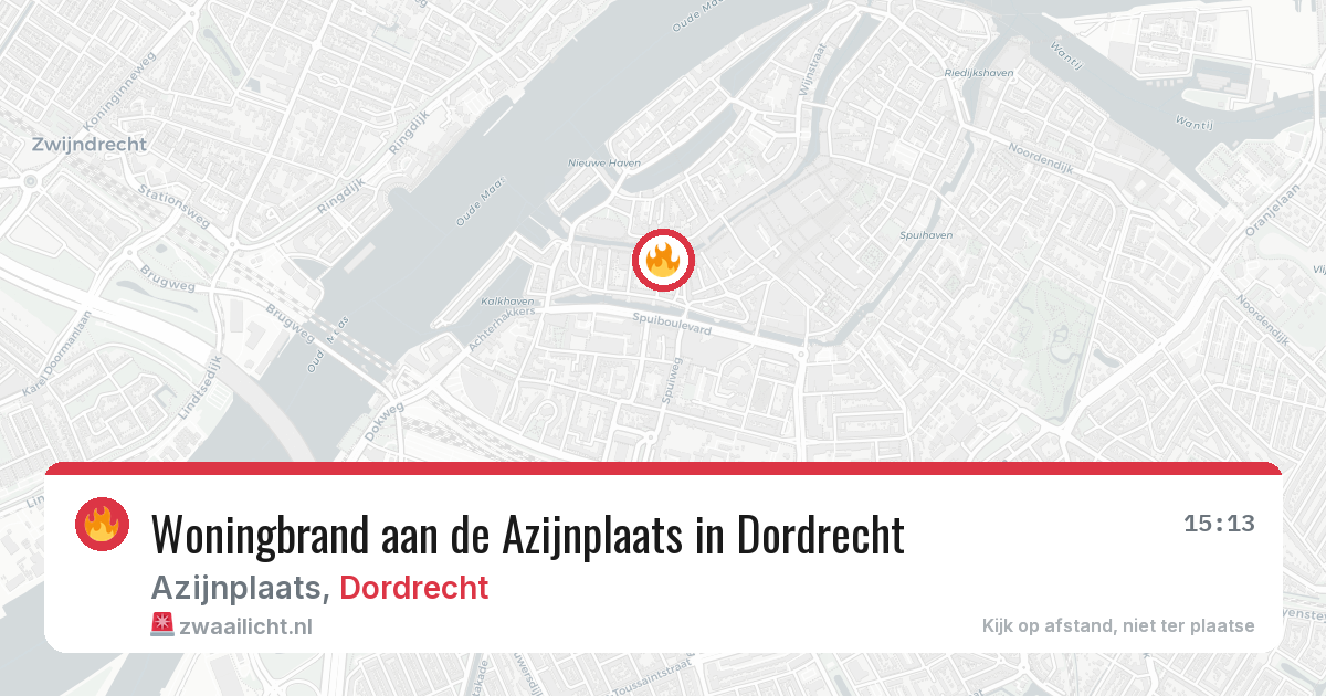 Woningbrand aan de Azijnplaats in Dordrecht — 28 apr 2026