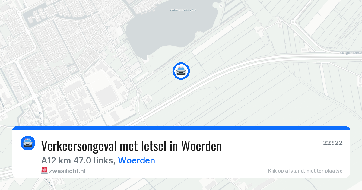 Verkeersongeval met letsel in Woerden — 12 aug 2026