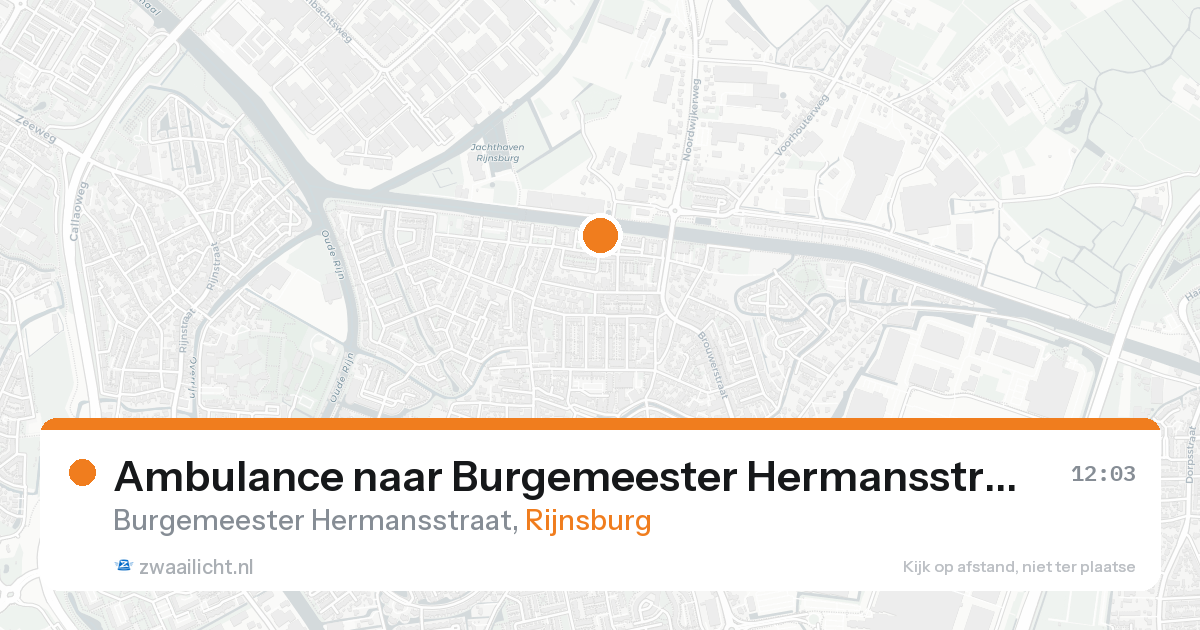 Ambulance naar Burgemeester Hermansstraat in Rijnsburg — 25 aug 2026