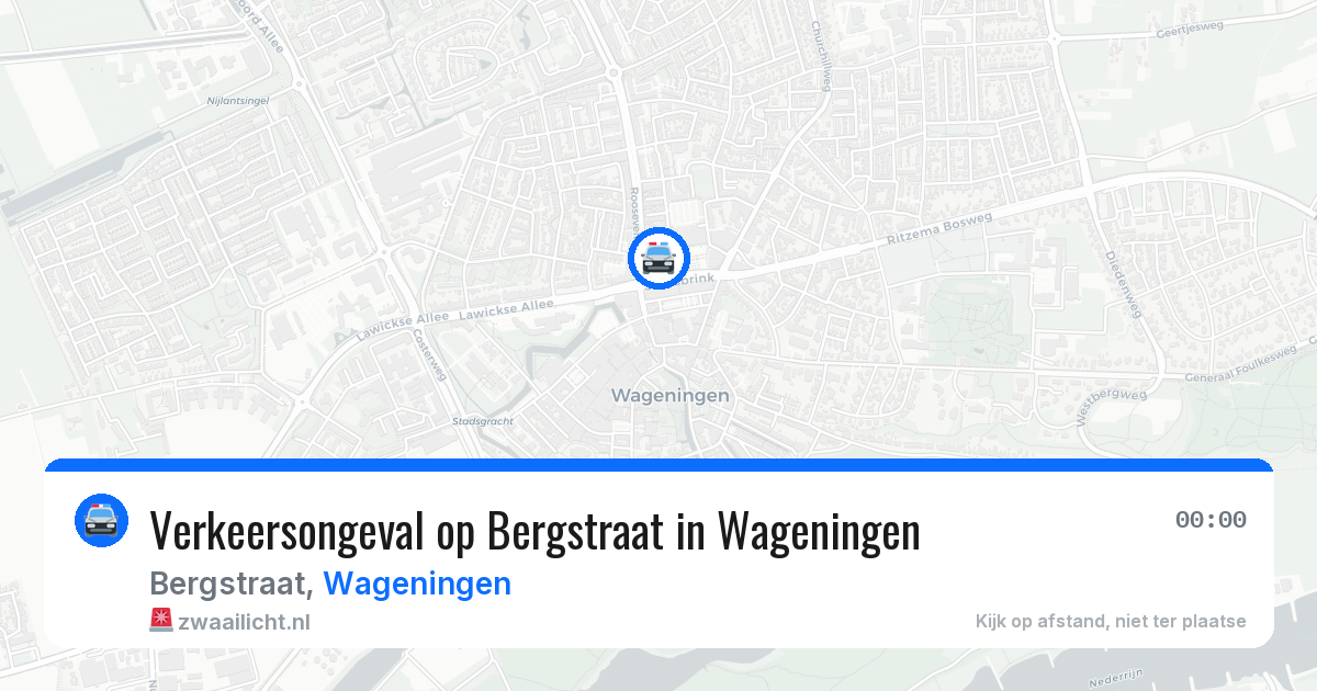 Verkeersongeval op Bergstraat in Wageningen — 1 mei 2026