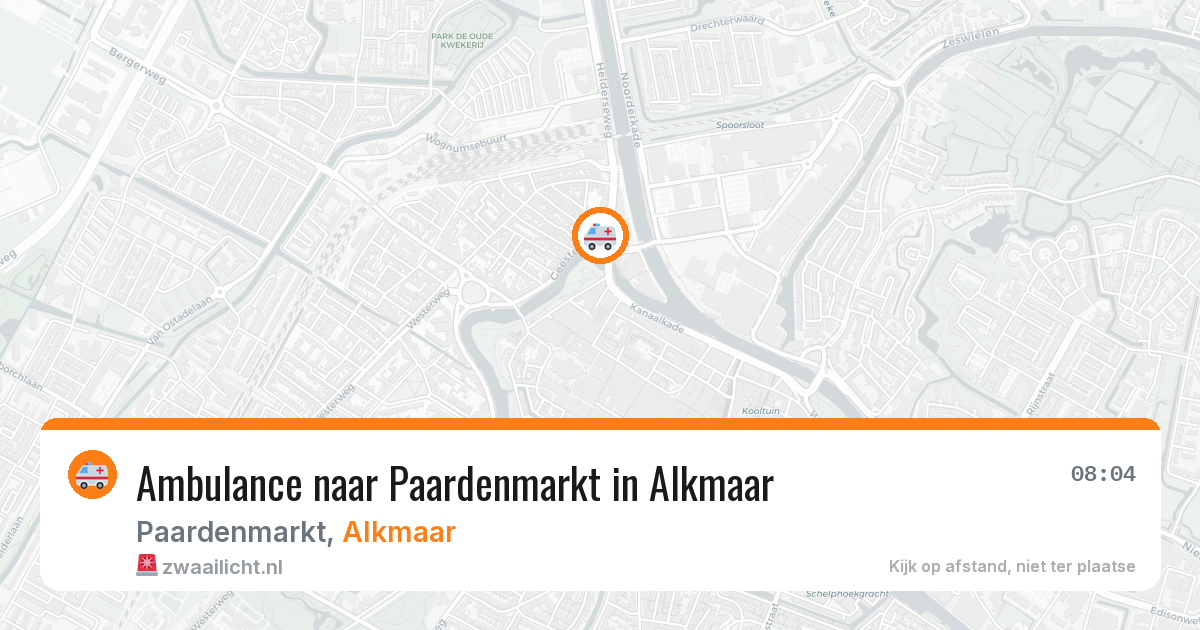 Ambulance naar Paardenmarkt in Alkmaar — 7 aug 2026