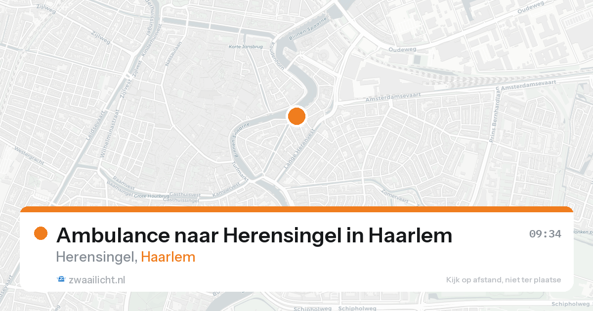 Ambulance naar Herensingel in Haarlem — 19 mei 2026
